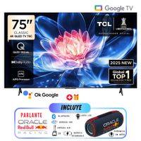 Televisor TCL QLED 75 UHD 4K Smart TV  75T6C GOOGLE - PARLANTE