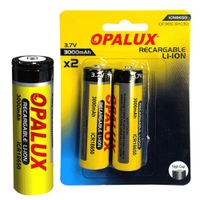 Pila Bateria Recargable Icr18650 Opalux 3000mah Blister x 2