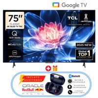 Televisor TCL QLED 75 UHD 4K Smart TV GOOGLE 75T6C - AUDIFONOS