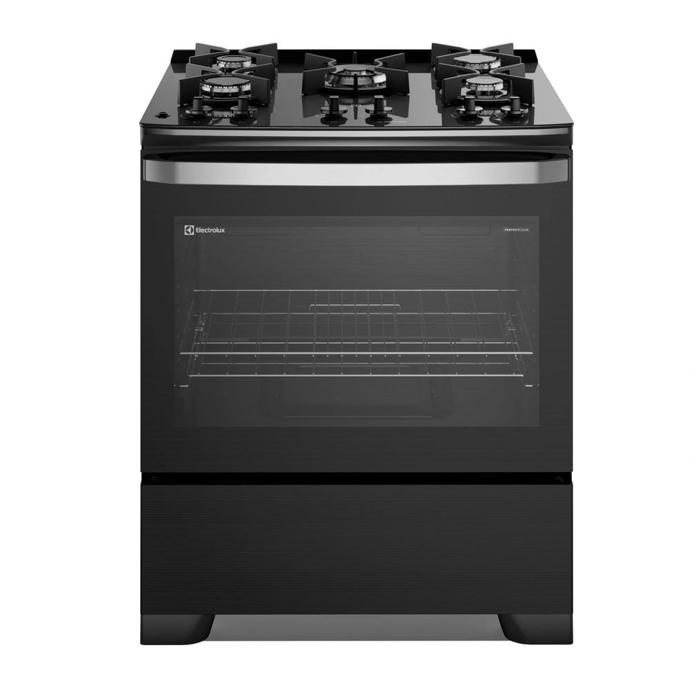 Cocina a gas Electrolux F5EGB 30  5 hornillas negro