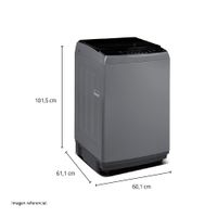 Lavadora Automática Indurama LRI-16DGR 16kg gris