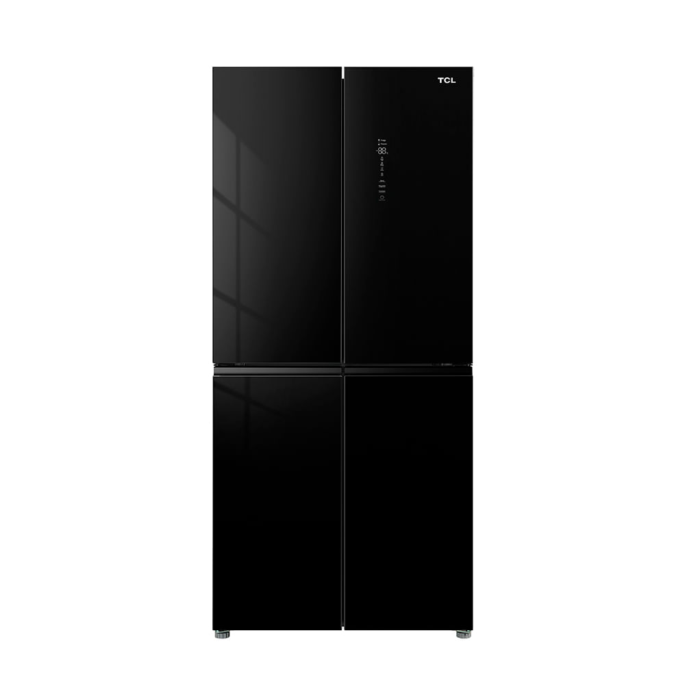 Refrigeradora Cross Door TCL P460CDGB 428 L No Frost black glass
