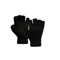 OTOÑO - INVIERNO - GUANTES NEGROS PARA EL FRIO SIN DEDOS