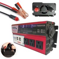 Inversor de Corriente 12v a 220v 500w Pantalla LCD 4 USB 3 Sockets