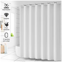 Cortina de Baño Impermeable Premium 180x180 Blanco U88