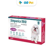 Antipulgas Simparica Trio de 2.5 a 5 kg x 03 Tabletas