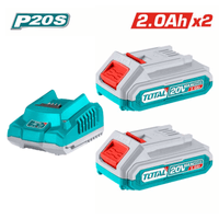 Combo 2 Baterías 20v 2ah + Cargador Total TFBCPK1222