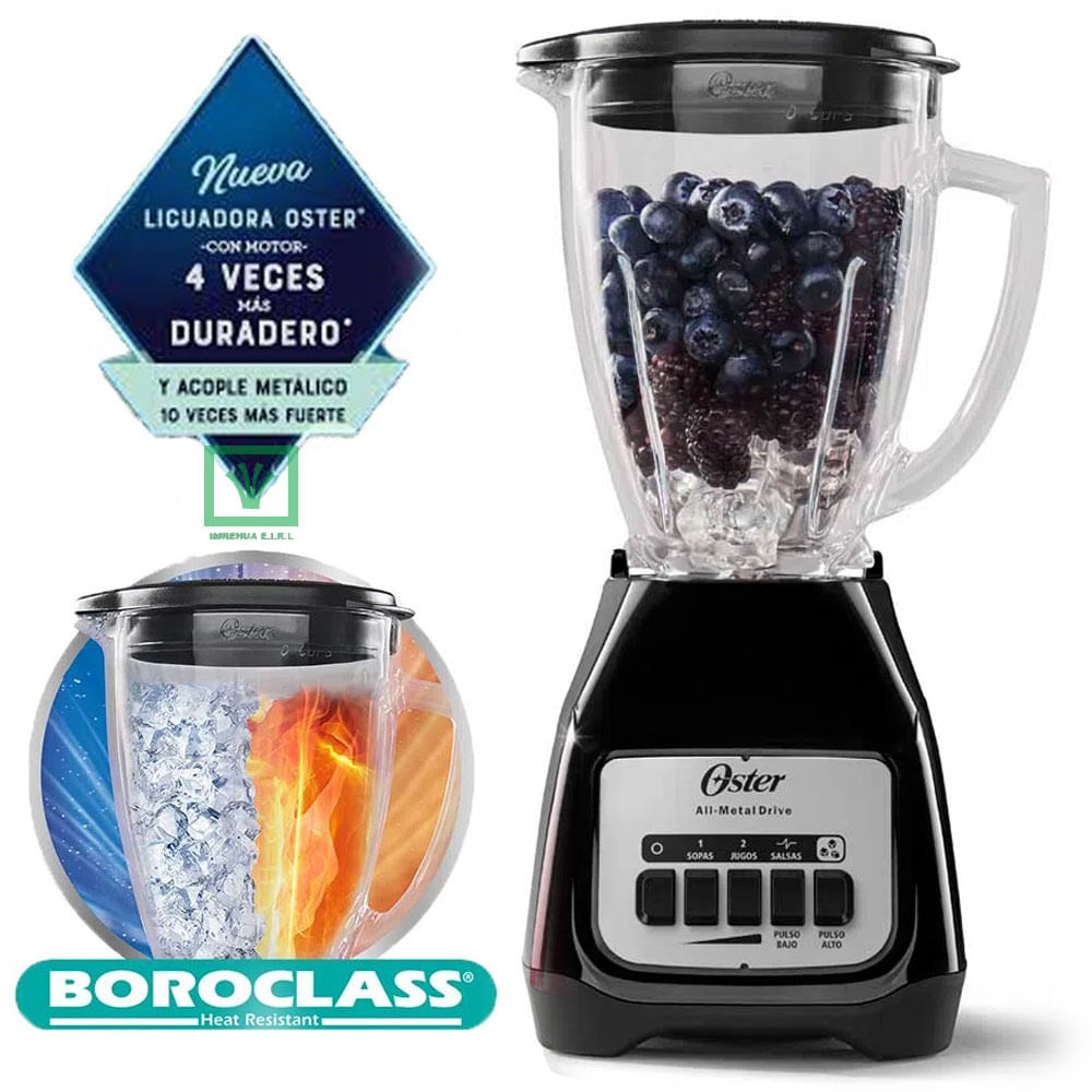 Licuadora Oster BLSTKAG-BPB 2 Velocidades+ Pulso 1.5lts