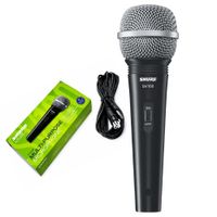 Micrófono Dinámico Shure SV100 ORIGINAL con Cable XLR para Karaoke Voz y Conferencias