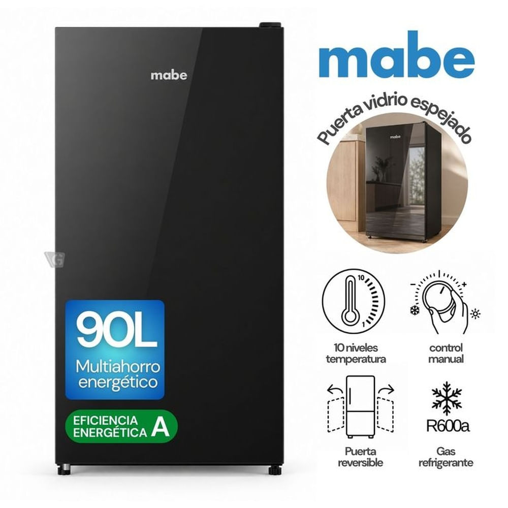 Frigobar de 90 L Negro Mabe  RMF04PV1