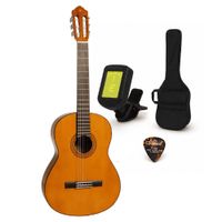 Guitarra Clásica Yamaha C40 Original con Funda Afinador Digital y Pick