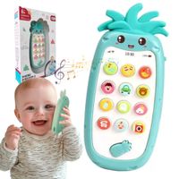 Telefono Didactico Musical Modelo Piña Turquesa Bilingue