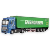 Camión Container Mercedes Benz Azul Evergreen -Full Metal 1-43