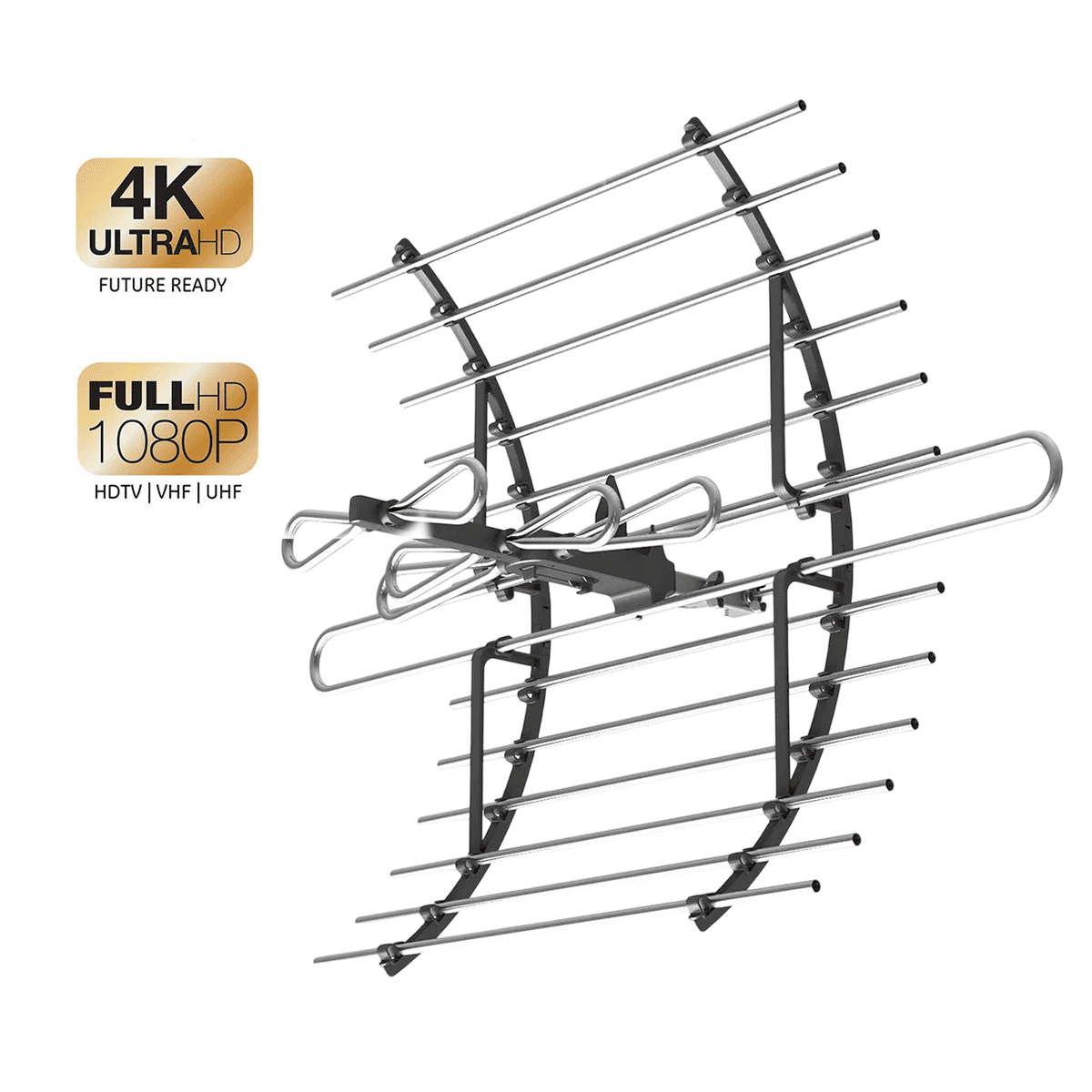 Antena Digital Exterior Tv Tdt Curva Grande