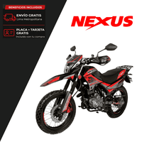Motocicleta NEXUS 150 XT Negro Rojo + incluye regalo y casco