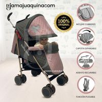 Coche Bastón Plegado Compacto ISABEL GOLD II Edición Exclusiva Dark Pink