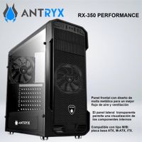 CASE ANTRYX RX-350 PERFORMANCE PANEL DE MALLA METALICA Y PANEL LATERAL TRASPARENTE