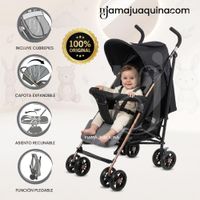 Coche Bastón Reclinable PARIS AMORE Edición Especial Gray