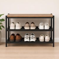 Zapatera Ethan 2 compartimientos Marrón y Negro | Masiva Home