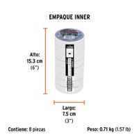 Paquete de Cintas de aislar de 18 m x 19 mm Blanca Truper 12506-8