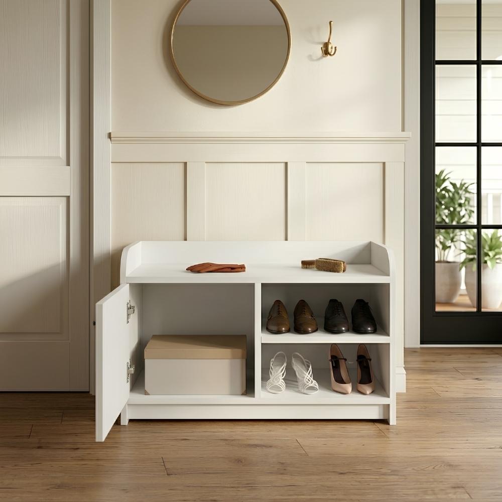 Zapatera Aiden 3 compartimientos Blanco | Masiva Home