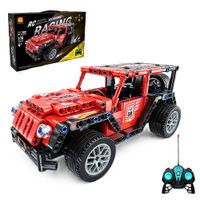 Auto Camioneta Armable RC Rojo 505 Pcs a Control Remoto