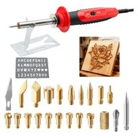 Pirograbador Cautin Para Trabajos En Cuero Y Madera 22 Pzas