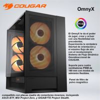 CASE MID TOWER COUGAR OMNYX PANEL DE VIDRIO TEMPLADO BLACK