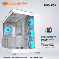CASE MID TOWER COUGAR FV150 RGB DOBLE PANEL DE VIDRIO TEMPLADO WHITE