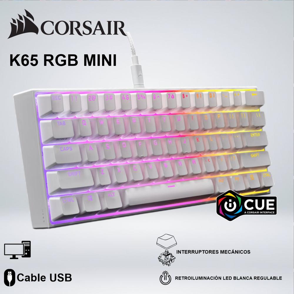 TECLADO GAMER CORSAIR K65 RGB MINI 60  SWITCHES CHERRY MX SPEED