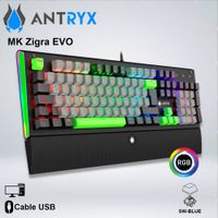 TECLADO GAMER ANTRYX MK ZIGRA EVO RGB SW-BLUE MECANICO