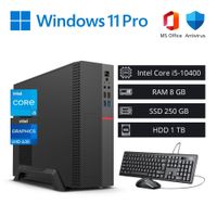 Computadora PC Intel Core i5 10ª Gen 4,30 GHz 8GB RAM 250GB SSD 1TB HDD