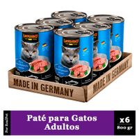 Pack x6 Paté Gato Leonardo Quality Selection Pescado 800 gr