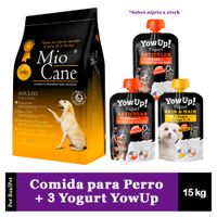 Comida Perro Adulto Mio Cane Premium 15 kg + 3 Yogurt YowUp