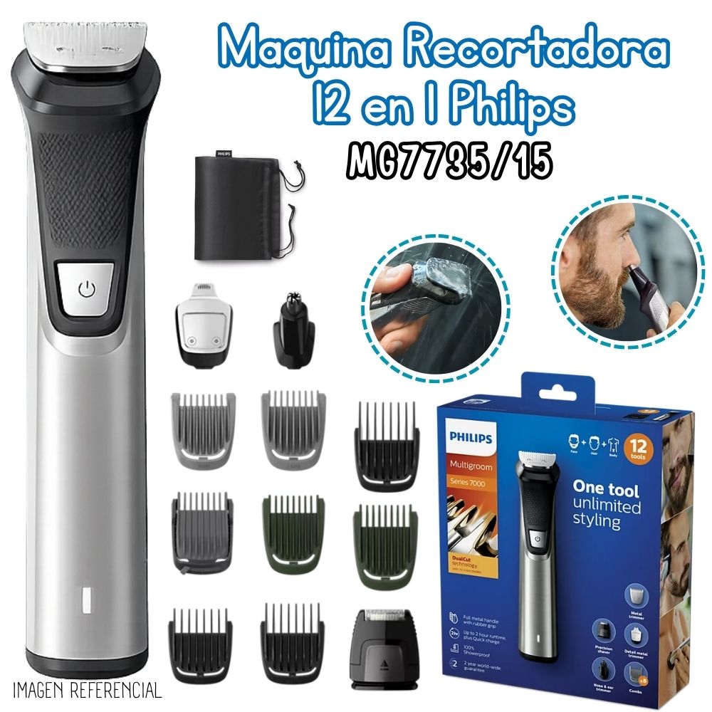 Recortador Philips Multigroom Serie 7000 12 en 1 - MG7735-15