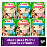 Snack Cremoso Perro Churu Sabores Variados 6 sobres x8 tubos