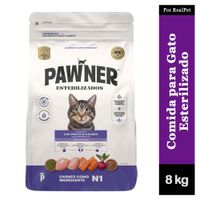 Comida para Gato Esterilizado Pawner Pollo y Salmón 8 kg
