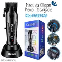 Maquina Clipper Kemei Recargable Con Base KM-PG2290D