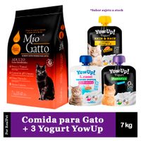 Comida Gato Esterilizado Mio Gatto 7 kg + 3 Yogurt YowUp 85 gr