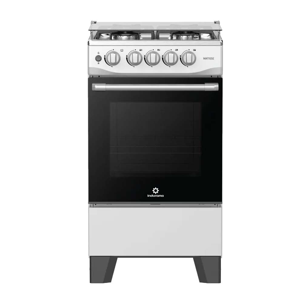 Cocina Indurama Matisse 20 pulgadas a Gas 4 Hornillas  Acabado Croma