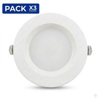 Pack x3 Spot Para Empotrar Caja Octogonal 9W Color Blanco Luz Blanca