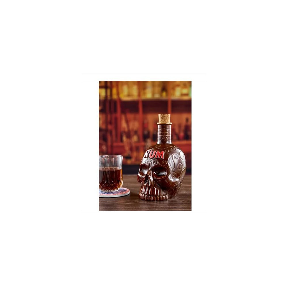 Tiki Skull Rum Bottle Ceramica 850ml