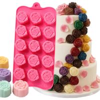 Molde de Silicona de 15 Rosas para Repostería