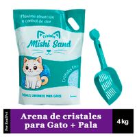 Arena de Cristales para Gatos Mishi Sand 4kg + Pala de arena