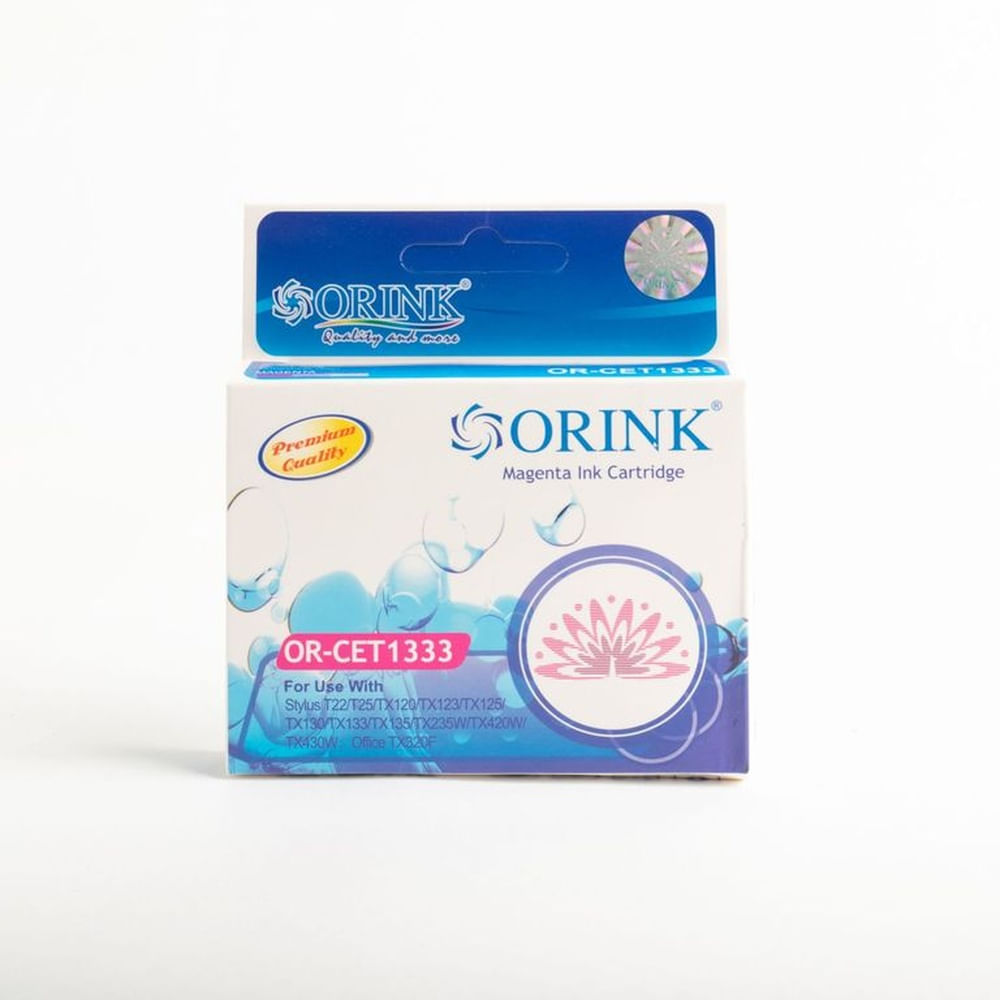 Cartucho de tinta Compatible Orink T 133 Rojo  Magenta 12 ml