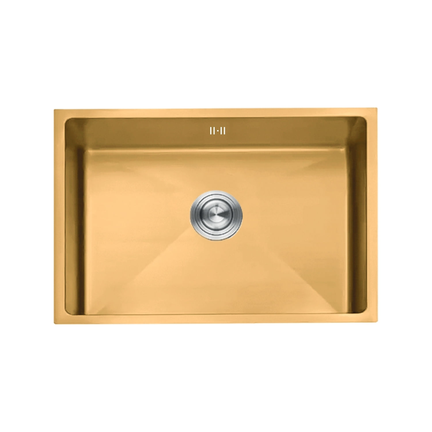 Lavadero de Cocina Empotrable de Acero Inoxidable Dorado 76 x 46 cm  Acabado Nano