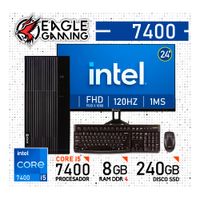 COMPUTADORA PC INTEL CORE i5 7400 - 8 GB RAM DDR4 - 240GB SSD - Monitor 24 inches con KIT LOGITECH