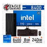 COMPUTADORA PC INTEL CORE i5 8400 - 8 GB RAM DDR4 - 240GB SSD - Monitor 24 inches con KIT LOGITECH