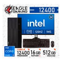 COMPUTADORA PC INTEL CORE i5 12400 - 16 GB RAM DDR4 - 512GB SSD - Monitor 24 inch con KIT LOGITECH