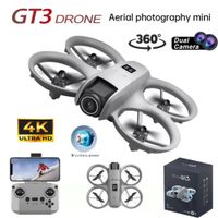 DRON GT3 DOBLE CÁMARA 4K LUCES LED CONTROL REMOTO DUAL CAMERA 4K FOTO HD VIDEO NAVIDAD GENIEKA
